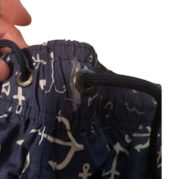 Lands End Men's Blue Anchor Swim Trunks Size Large 36-38 Inseam 7 - Picture 7 of 7